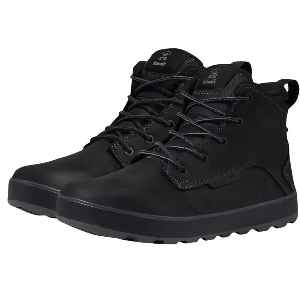 Kamik Mens Spencer Mid Boots US 11 EU 44 Black Leather Waterproof NIB